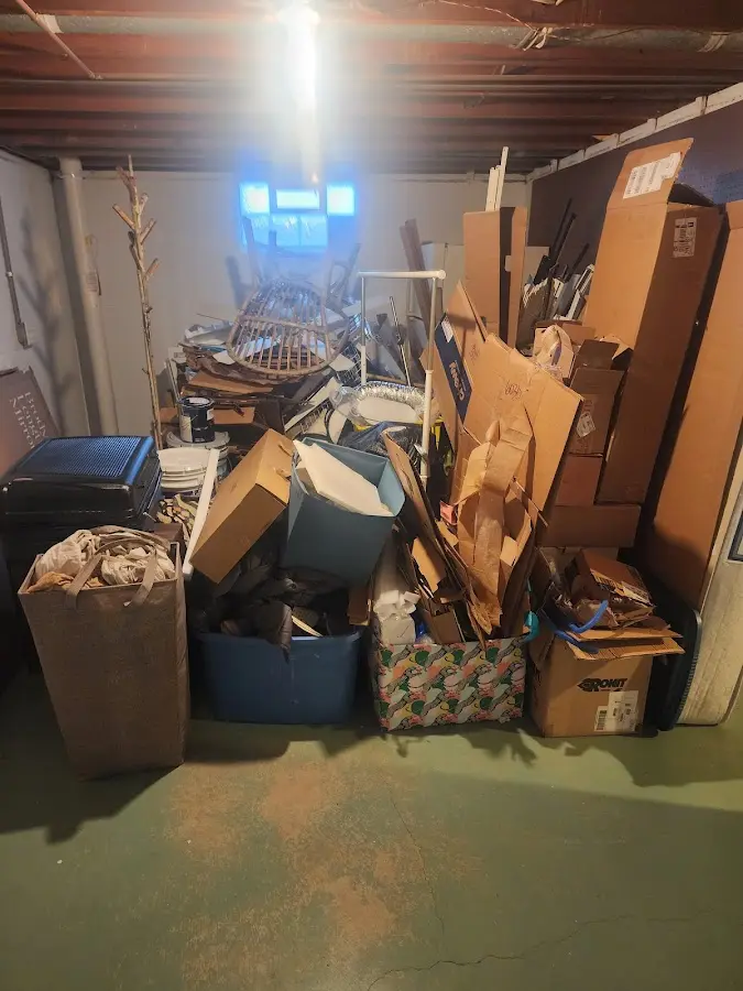 Roll-off dumpster container at job site for Cleanout Dumpster Rental in Kitty Hawk